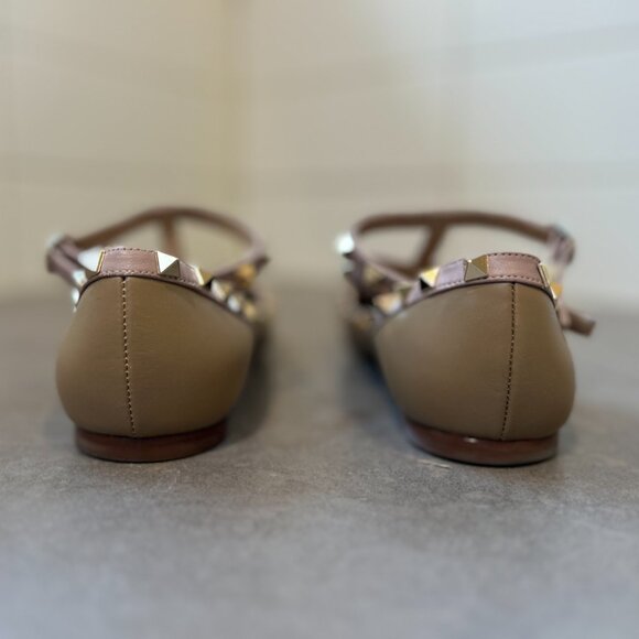 Valentino Garavani Rockstud Leather Flats Size EU 38.5 - Picture 2 of 7